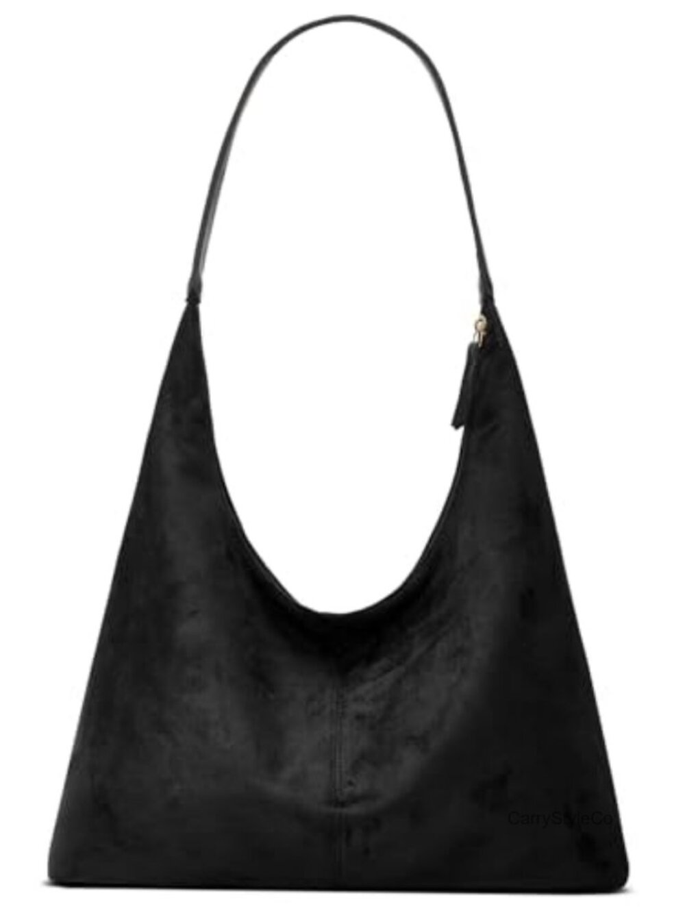 Faux Suede Shoulder Hobo Tote Bag Women Slouchy Top-Handle Purse